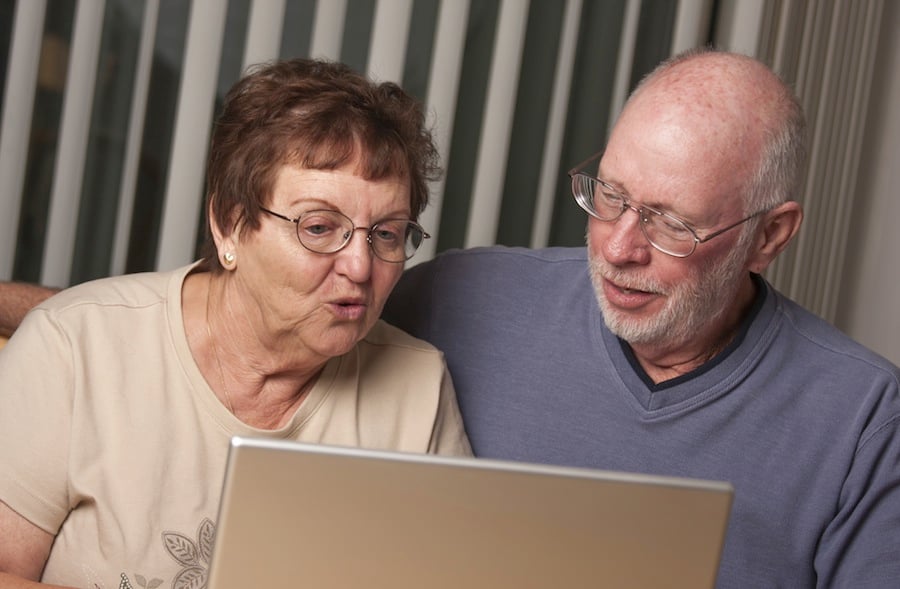 seniors using computer